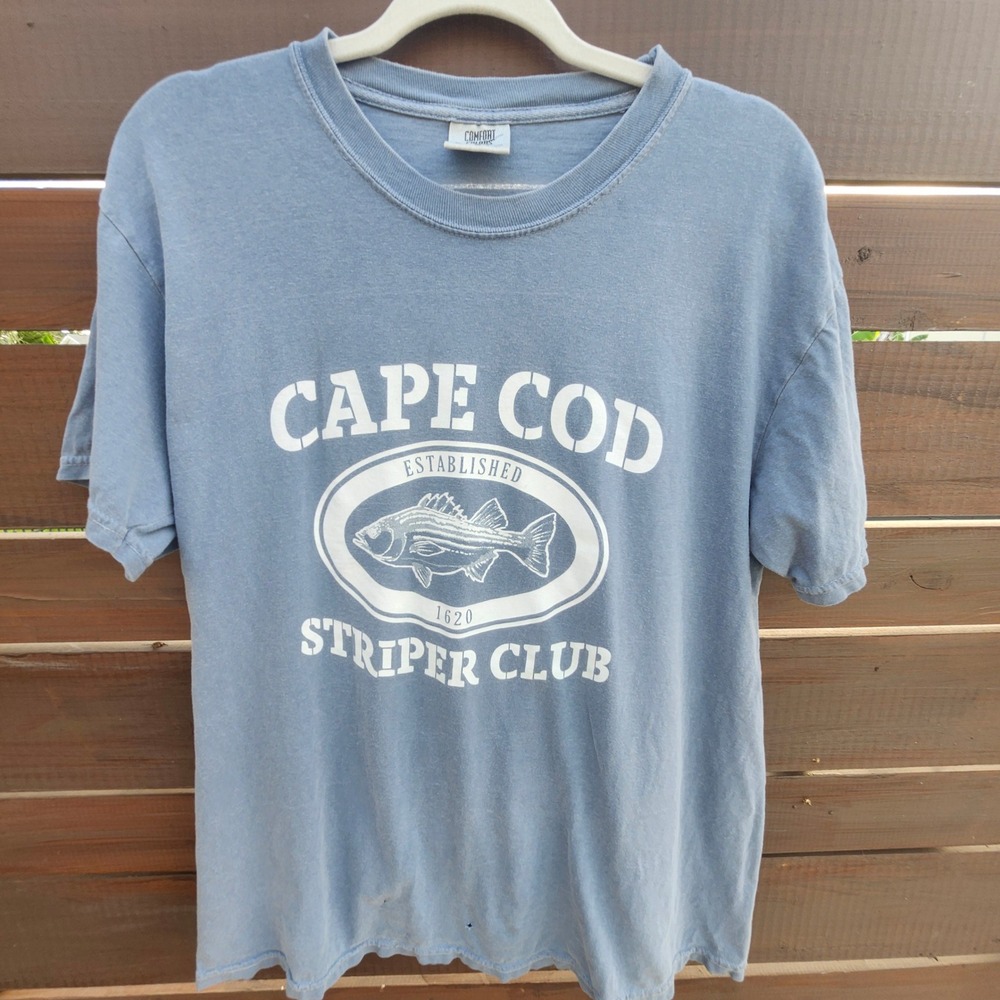 Cape Cod Striper Club Comfort‎ Colors Tee | Distressed Blue | L | Fishingcore